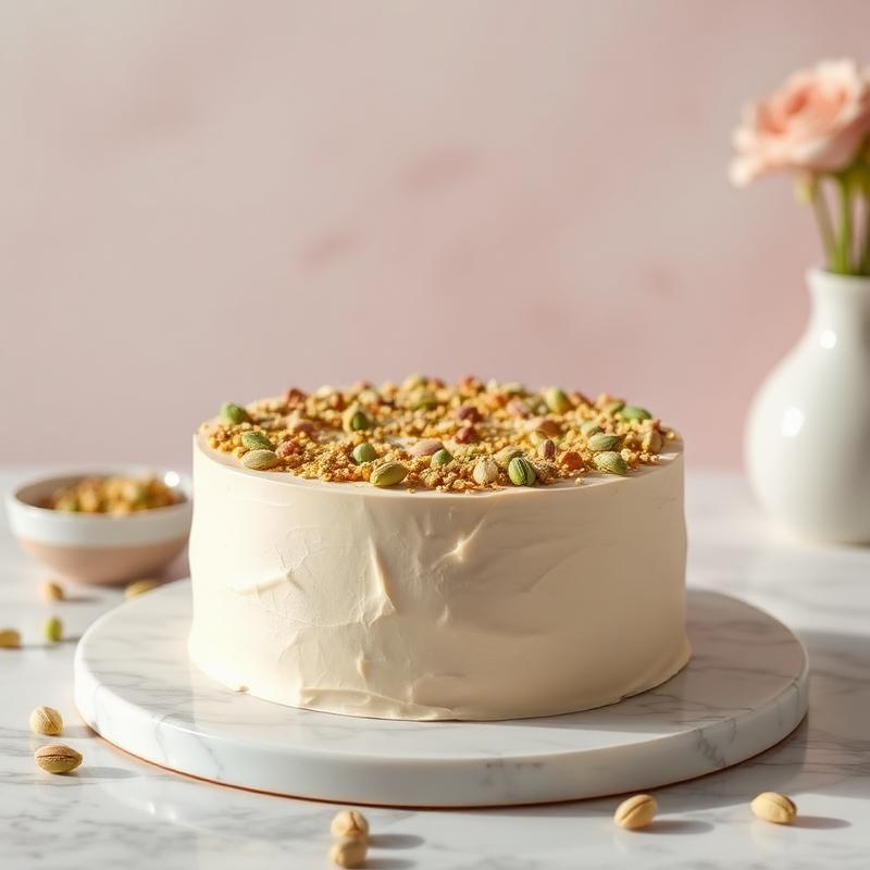 White Chocolate Pistachio Cake